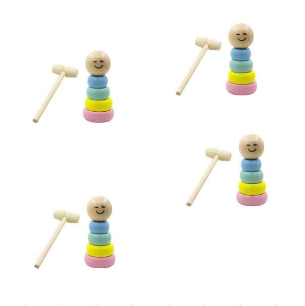 Immovable Tumbler Magic Stubborn Wood Toy Funny Unbreakable Toy Magic Tricks